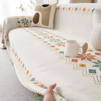 Всесезонный универсальный жаккардовый чехол для дивана с защитой от царапин для кошек Полотенце для кондиционера Вязаное одеяло Posey Полотенце для дивана 180X130CM