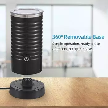 Вспениватель молока, 120 мл, бытовой небольшой портативный, 550 Вт, высокая мощность, 240 мл, подогреватель молока, взбивалка для яиц EU Plug чёрный