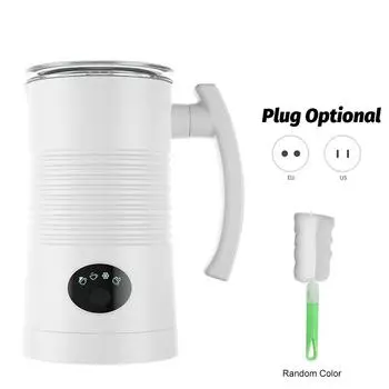 Вспениватель молока 4 в 1 Пеногенератор для горячей и холодной воды, 400 Вт, нержавеющая сталь, антипригарное покрытие, 11,84 унций/350 мл US Plug белый