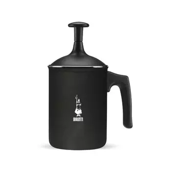 Вспениватель молока Bialetti, совместимый с огнем, вспениватель молока для эспрессо, латте макиато, современный черный (Открыто / 330мл) чёрный