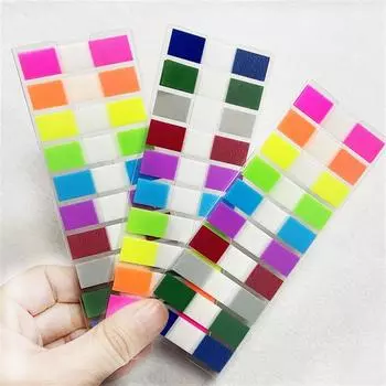 Всплывающие липкие вкладки Водонепроницаемые индексные вкладки для студентов и детей Школьные липкие заметки для офиса 1set