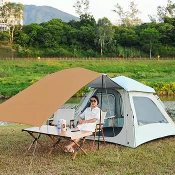 Всплывающие палатки с укрытием для 3-4 человек, автоматическая установка, водонепроницаемая семейная палатка для кемпинга, путешествий, пешего туризма, альпинизма