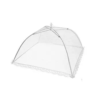 Всплывающий зонтик для еды, 17-дюймовый защитный чехол для пикника, многоцелевой сетчатый чехол для еды, еды белый