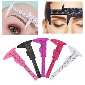 Вспомогательная измерительная линейка для татуировок, бровей, штангенциркуль, инструменты для измерения артефактов молочницы чёрный