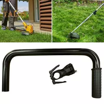 Вспомогательная рукоятка газонокосилки Wacker String Trimmer Grip Улучшение осанки Эргономичная рукоятка газонокосилки Пожиратель сорняков Удлинитель вспомогательной рукоятки белый