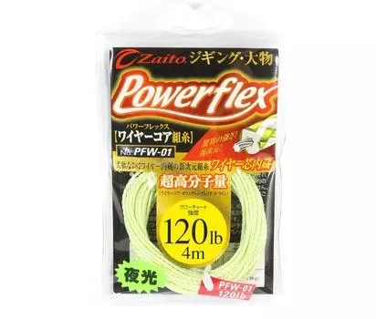 Вспомогательная веревка Owner PFW-01 Power Flex с внутренним сердечником, вес 120 фунтов (5406) зелёный