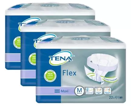 Вспомогательные принадлежности для ухода за больными TENA Flex Maxi размер M 3 пакета x 22 шт. [Unicharm Mlnlycke] уход!