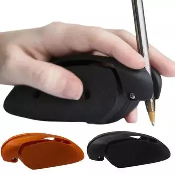 Вспомогательный инструмент для письма и рисования. Ограниченная мобильность. Держатель для ручек. Ручка для обеспечения независимости. Инструмент для держателя пальцев как для левой, так и для правой руки. чёрный