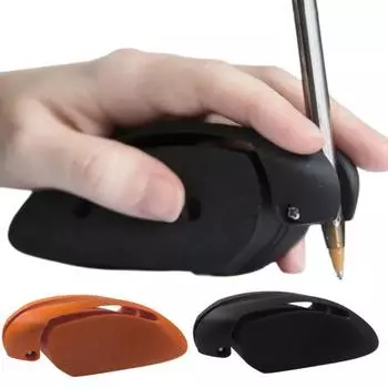 Вспомогательный инструмент для письма и рисования. Ограниченная мобильность. Держатель для ручек. Ручка для обеспечения независимости. Инструмент для держателя пальцев как для левой, так и для правой руки. оранжевый