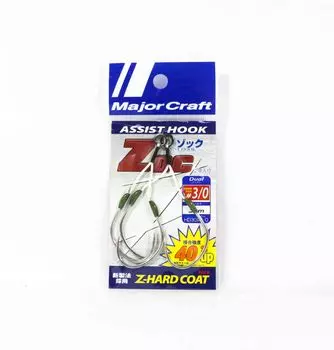 Вспомогательный крючок Major Craft ZOC, одинарный ZOC-HD30, размер 3/0, 3 см, 2 комплекта/уп (0208)