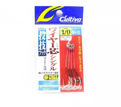 Вспомогательный крючок с проволочным сердечником Owner WH-03 Nagewaza, одинарный размер 1/0 (4499)