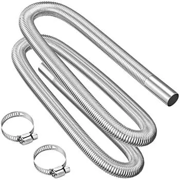 Вспомогательный нагреватель выхлопной трубы. Выхлопной шланг 200 см для электрогенераторов. Выхлопная труба автомобиля из нержавеющей стали. Металлический шланг. Вспомогательный нагреватель выхлопной трубы. 30x10x8cm