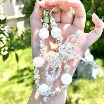 Вспышка бриллиантовый жемчуг мобильный телефон подвесная цепочка бант мобильный телефон шнурок запястье украшение деловой дорожный шнур унисекс