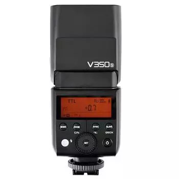 Вспышка Godox V350S для камеры Sony с технической меткой противника Беспроводная система Godox TTL GN36 Полная мощность вспышки Более 500 раз Время перезарядки в секундах
