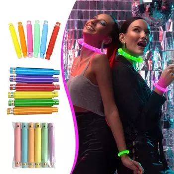 Вспышка Меха Декомпрессия Светодиодный Водяной Шланг Декомпрессия Светящаяся Телескопическая Трубка Игрушка Праздничные Принадлежности Цвет Случайный One Size