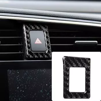 Вспышка предупредительного света, переключатель, рамка, накладка, наклейка из углеродного волокна для Honda Civic чёрный