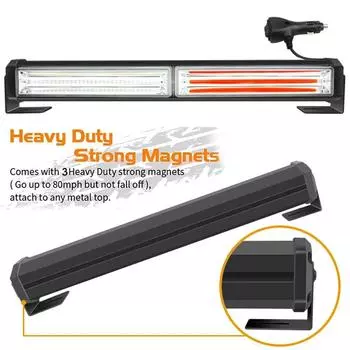 Вспышка WINDOWS COB Светодиодная стробоскопическая лампа Полицейская лампа пожарного автомобиля Грузовик Мигающая аварийная предупредительная световая полоса Желтый Красный Синий