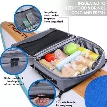 Встаньте Paddleboard Cool Deck Bag Сумка для напитков Практичный ПВХ для хранения напитков Еда