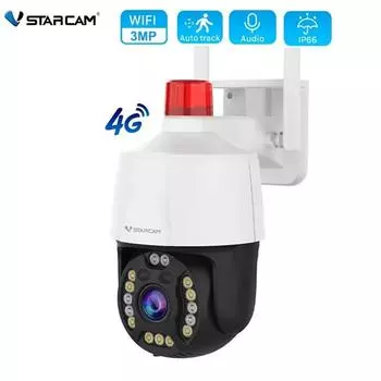 Vstarcam EU 3MP уличная 4G/WIFI камера безопасности 3MP полноцветная камера ночного видения с обнаружением движения двусторонняя аудио-видео камера наблюдения