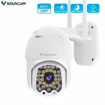 Vstarcam EU 3MP Wi-Fi PTZ-камера Открытая скоростная купольная AI-камера обнаружения человека наблюдение ночного видения CCTV-сигнализация двусторонняя аудио охранная IP-камера