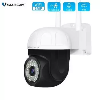 Vstarcam EU HD 3-мегапиксельная беспроводная камера наблюдения, наружная Wi-Fi IP-камера с автоматическим отслеживанием, монитор домашней безопасности, цветная ночная камера видеонаблюдения