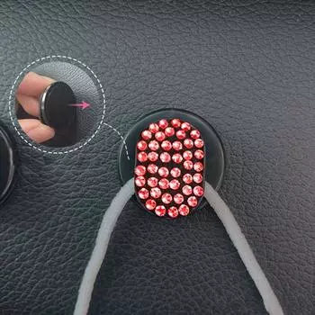 Вставить практичный инкрустированный бриллиантами милый крючок на спинку сиденья автомобиля для салона автомобиля красный