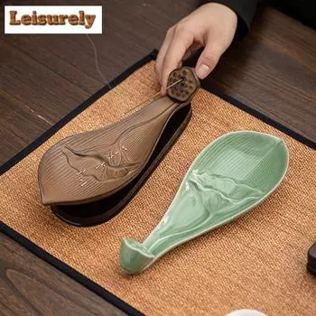 Вставка для благовоний в виде лодочки-лотоса Керамическая ароматерапевтическая печь Вставка для благовоний в виде дзен-курильницы Агаровое дерево Сандаловое основание печи Чайная церемония