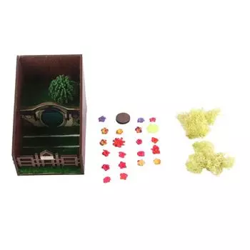 Вставка для книжной полки, украшение из дерева, миниатюрный гном, пещера, сад, вставка для книжной полки, подарок для киномана