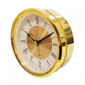 Вставка для кварцевых часов, круглая вставка, миниатюрная современная настенная металлическая 89 мм с римскими цифрами