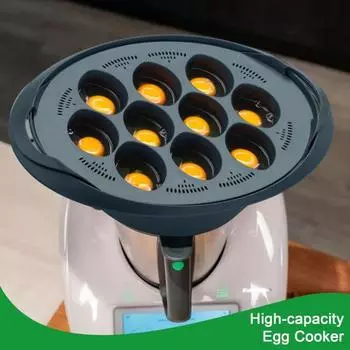 Вставка для яйцеварки с 10 отверстиями для TM4/TM5/TM31 Аэрофритюрница Духовка Высокопроизводительная пищевая чашка для яиц-пашот без бисфенола-А Можно мыть в посудомоечной машине Приготовление быстрого завтрака Sets
