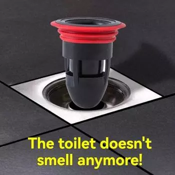 Вставка для сливного отверстия в полу туалета, силиконовая вставка для сливного отверстия в полу для ванной комнаты, фильтр от насекомых для канализации, крышка сливного отверстия в полу чёрный