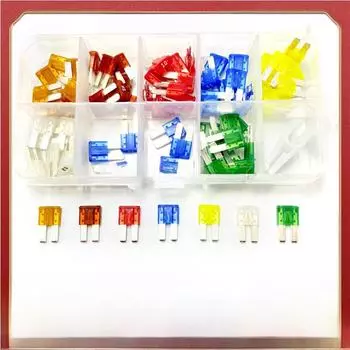 Вставка предохранителя для автомобиля Micro M2 Mini Long Foot 5A-30A 32V - набор из 8 предохранителей для использования в автомобилях. 5A