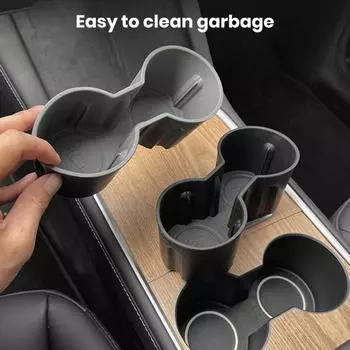 Вставка в центральную консоль автомобиля, устойчивая к встряхиванию, устойчивая, безопасная, простая ручка для установки, чашка чёрный