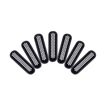 Вставки для автомобильной решетки Передняя сетчатая решетка Крышка защитной накладки с зажимом Совместимо с 2007-2018 JK Внешние аксессуары чёрный