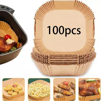 Вставки для фритюрницы Масло Бумага для гриля Аксессуары для вставок Противни для выпечки Жареные Сладкие 100 pieces