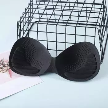 Вставки для купальника, пенопластовые треугольные губчатые подушечки, нагрудные чашки, бюстгальтер для груди, накладка на грудь, цельное бикини с мягкой подкладкой, аксессуары для женской одежды чёрный