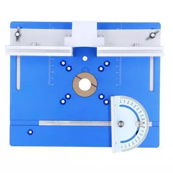 Вставная пластина для фрезерного стола, алюминиевый сплав, перекидная доска, столярные верстаки, пластина для фрезерного стола синий