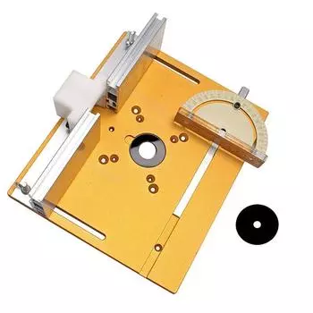 Вставная пластина стола фрезерного станка Деревообрабатывающие станки Настольная пила W Направляющая углового калибра Алюминиевый профиль Забор Скользящие кронштейны Panel only серебряный