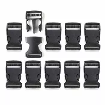 Вставная пряжка шириной 25 мм, боковая пряжка, пластиковые детали для ошейника с лентой для собак, для скалолазания на открытом воздухе, 10 штук [BEAUTY PLAYER] (25мм)