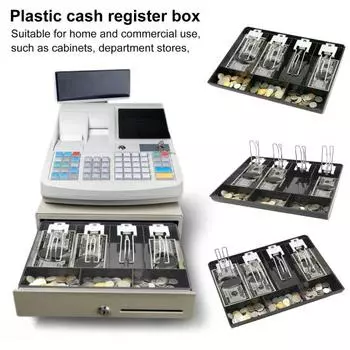 Вставной лоток для кассового аппарата с несколькими отделениями Ящик для хранения денег Прочная конструкция Дугообразный дизайн Несколько разделителей