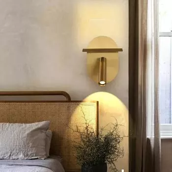 Вставной настенный светильник Бра для фермерского дома, настенный светильник в стиле винтаж для спальни, настенный светильник с кабелем 3000K чёрный