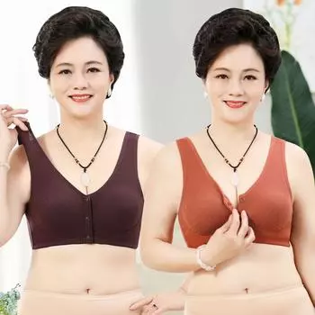 Вставной жилет креативный прошитый тканью передняя пряжка нижнее белье женские большие размеры собранные бюстгальтеры без стальных колец 36/80