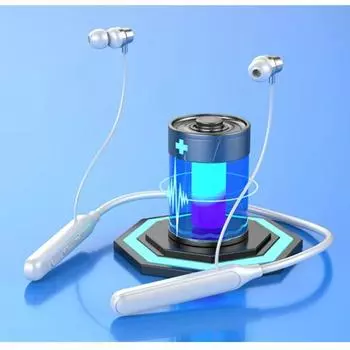 Вставные наушники-вкладыши с магнитной присоской Беспроводная спортивная гарнитура для мобильного телефона белый