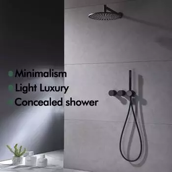 Встраиваемый белый смеситель для душа, скрытый распределительный щиток, душевая система, кран для горячей и холодной воды, латунный смеситель для душа, настенный