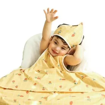 Встраиваемый стол Babyclaw для самостоятельного приготовления детского питания, водонепроницаемый нагрудник на майке, на молнии, морковно-желтый, 1 шт., 1 шт.