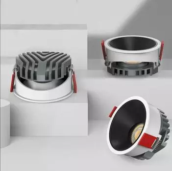 Встраиваемый светодиодный потолочный светильник Cob с узким, сверхтонким, 5 Вт, 7 Вт, 9 Вт, 12 Вт, 15 Вт, с регулируемой яркостью и антибликовым покрытием 5W No dimming&Cold White белый