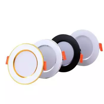 Встраиваемый светодиодный потолочный светильник, ультратонкий серебристо-белый, золотой светодиодный потолочный светильник 3 Вт, 5 Вт, 9 Вт, светодиодный точечный светильник, освещение для гостиной, спальни 5W&Warm white 3000K