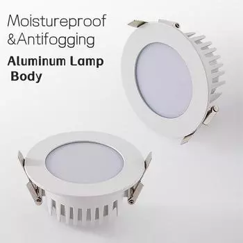 Встраиваемый водонепроницаемый светодиодный потолочный светильник, ультратонкий, 7 Вт/10 Вт/12 Вт, для ванной комнаты, туалета, кухни, прохода, лестницы, внутреннее точечное освещение Warm White 3000K