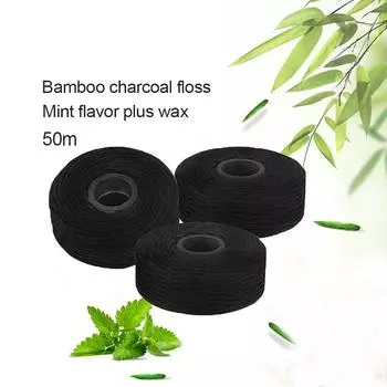 Встроенная катушка со вкусом, зубочистка, зубная нить, бамбуковая зубная нить, проволочная зубная нить