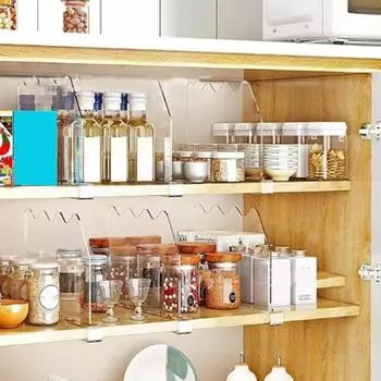 Встроенная перегородка для полки. Прозрачная стабильная организация шкафа. Классификация. Прозрачная перегородка. Органайзер для шкафа. Деревянная полка и шкафы. 1pc